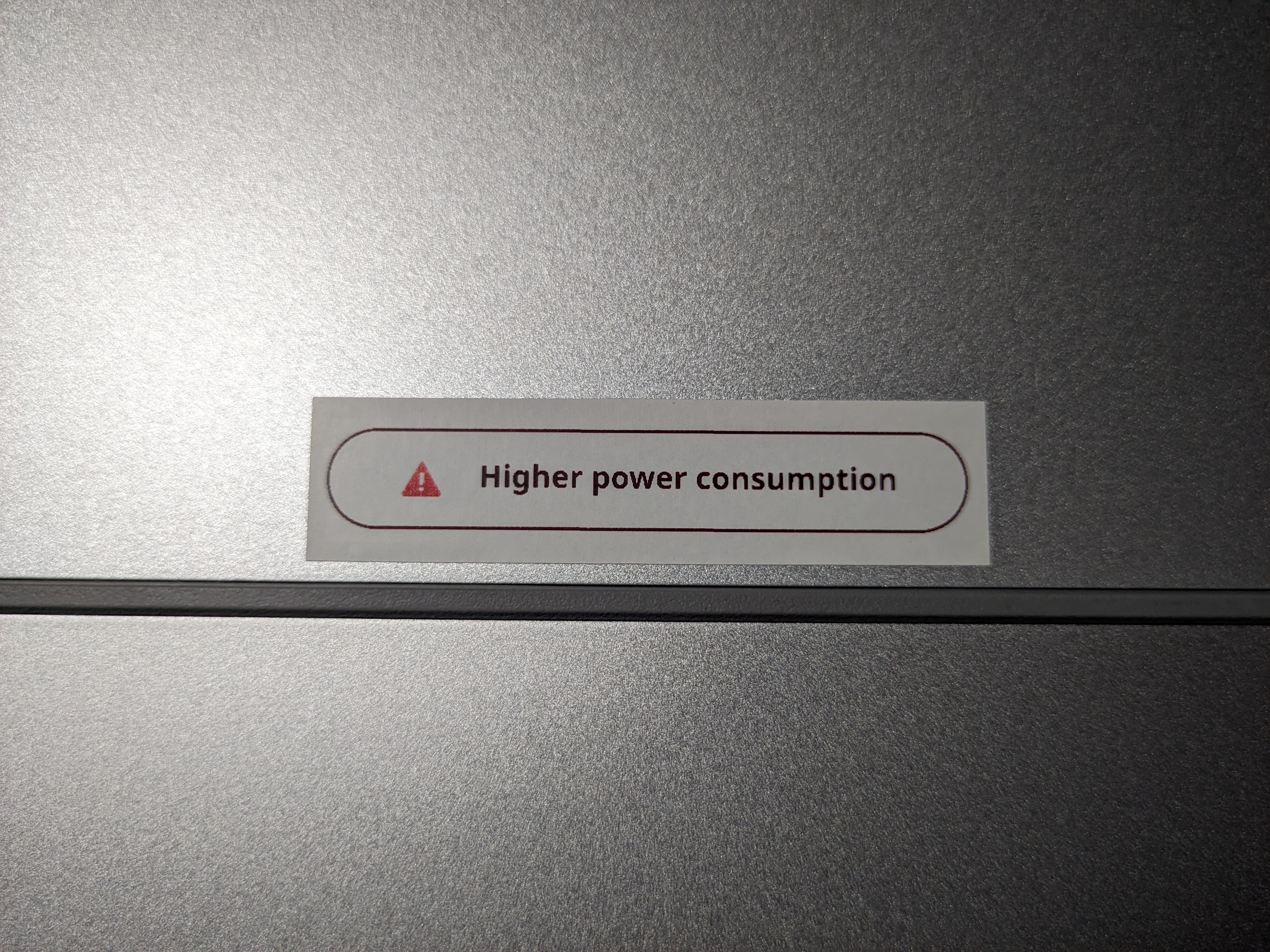 just the USB-A &ldquo;high power consumption&rdquo; warning label